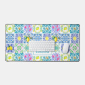 Chic Siciliaanse azulejo Amalfi Mediterrane tegels Bureaumat (Keyboard & Muis)