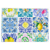 Chic Siciliaanse azulejo Amalfi Mediterrane tegels Groot Cadeauzakje (Achterkant)