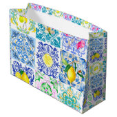 Chic Siciliaanse azulejo Amalfi Mediterrane tegels Groot Cadeauzakje (Achterkant Gekanteld)