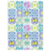 Chic Siciliaanse azulejo Amalfi Mediterrane tegels Klembord (Achterkant)