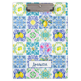 Chic Siciliaanse azulejo Amalfi Mediterrane tegels Klembord