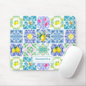 Chic Siciliaanse azulejo Amalfi Mediterrane tegels Muismat (Met muis)