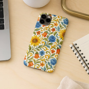 Chic Siciliaanse kleurrijke bladeren Floral Art Pa Case-Mate iPhone Case
