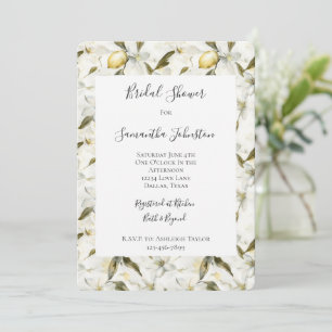 Chic Sicilian Summer Lemons Floral Vrijgezellenfee Kaart