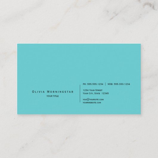 Chic Signature Opalescent Abstract  Visitekaartje (Achterkant)