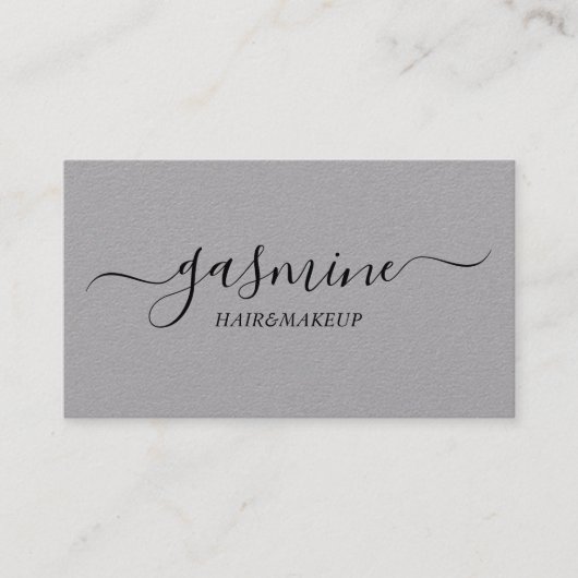 Chic Signature Premium Grey and Black Typography Visitekaartje (Voorkant)