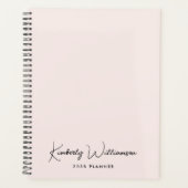 Chic Signature Schrift Monogram Roze Planner (Voorkant)