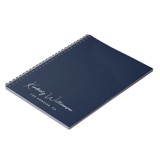 Chic Signature Script Blauw Notitieboek (Linkerzijde)