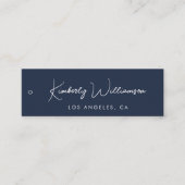 Chic Signature Script Blue Hang Tag Mini Visitekaartje (Voorkant)