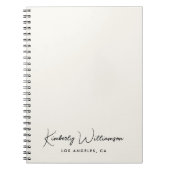 Chic Signature Script Cream Business Notitieboek (Voorkant)
