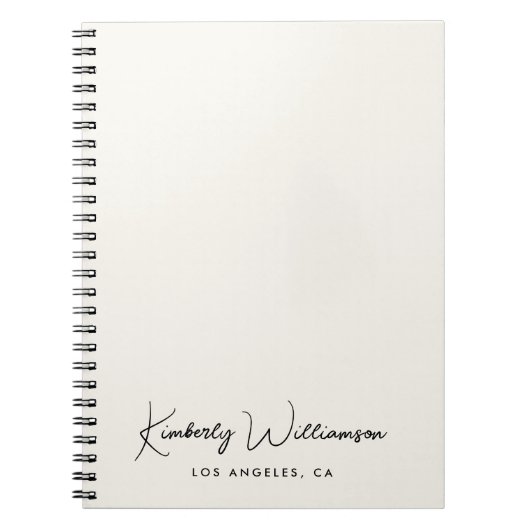 Chic Signature Script Cream Business Notitieboek (Voorkant)