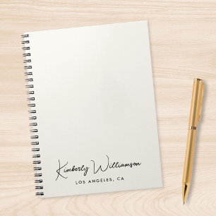 Chic Signature Script Cream Business Notitieboek