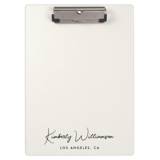 Chic Signature Script Cream Klembord (Voorkant)