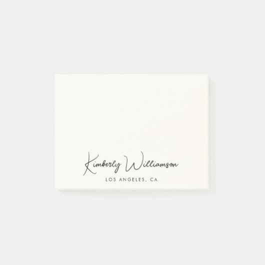 Chic Signature Script Cream Post-it® Notes (Voorkant)