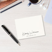 Chic Signature Script Cream Post-it® Notes