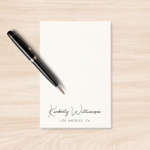Chic Signature Script Cream Post-it® Notes
