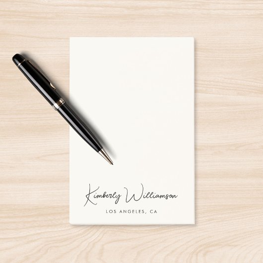 Chic Signature Script Cream Post-it® Notes