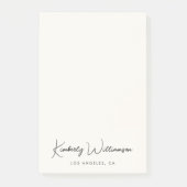Chic Signature Script Cream Post-it® Notes (Voorkant)