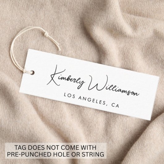 Chic Signature Script Hangtag Mini Visitekaartje