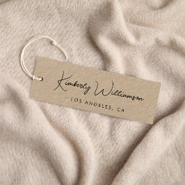 Chic Signature Script Kraft Paper Hang Label