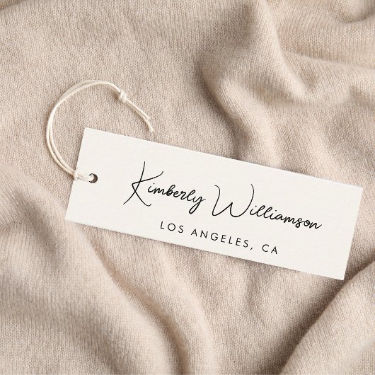 Chic Signature Script Label Hang Label