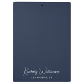 Chic Signature Script Monogram Blauw Klembord (Achterkant)