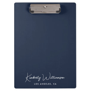 Chic Signature Script Monogram Blauw Klembord