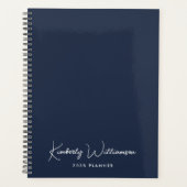 Chic Signature Script Monogram Blauw Planner (Voorkant)