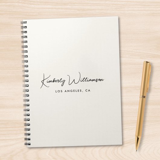Chic Signature Script Monogram Business Notitieboek