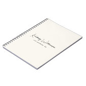 Chic Signature Script Monogram Business Notitieboek (Linkerzijde)