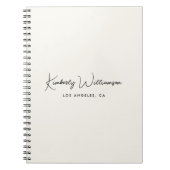Chic Signature Script Monogram Business Notitieboek (Voorkant)