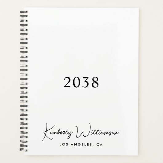 Chic Signature Script Monogram Business Planner (Voorkant)