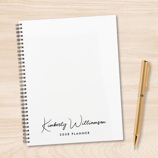 Chic Signature Script Monogram Business Planner