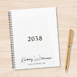 Chic Signature Script Monogram Business Planner<br><div class="desc">Plan ahead in style with this minimalist personalized planner, designed for professionals who appreciate clean design. Featuring a sleek, modern layout with your monogram name in elegant signature script, this planner blends functionality with refined personal branding. The understated cover design makes it ideal for work, school, goal setting, or daily...</div>