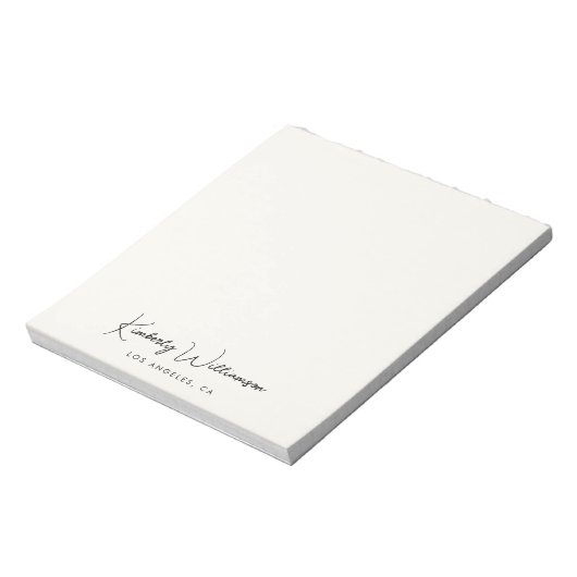 Chic Signature Script Monogram Cream Notitieblok (Linkerzijde)