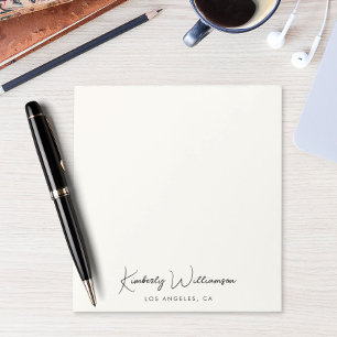 Chic Signature Script Monogram Cream Notitieblok
