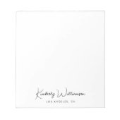 Chic Signature Script Monogram Notitieblok (Voorkant)