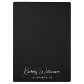 Chic Signature Script Monogram Zwart Klembord (Achterkant)