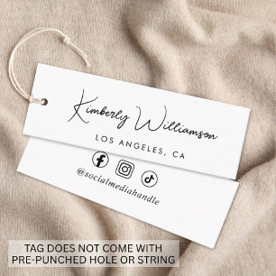 Chic Signature Script Persoonlijke Hangtag Mini Visitekaartje