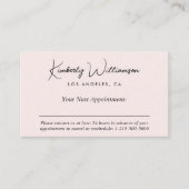 Chic Signature Script Pink Business Afsprakenkaartje (Voorkant)