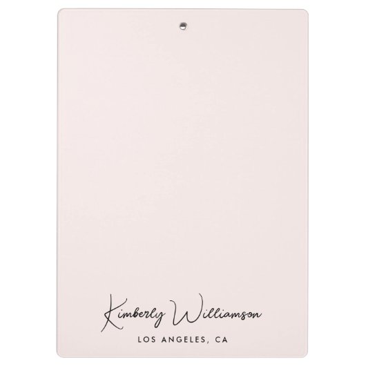 Chic Signature Script PInk Klembord (Achterkant)