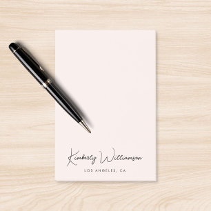 Chic Signature Script Pink Post-it® Notes