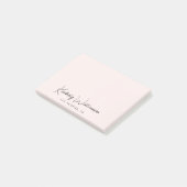Chic Signature Script Pink Post-it® Notes (Schuin)