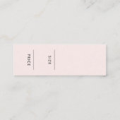 Chic Signature Script Pink Price Hang Label (Achterkant)