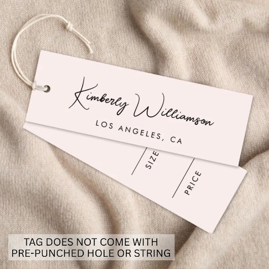 Chic Signature Script Pink Price Hang Label