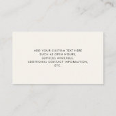 Chic Signature Script QR Code Cream Visitekaartje (Achterkant)