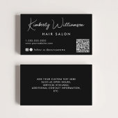 Chic Signature Script QR Code Zwart Visitekaartje