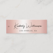 Chic Signature Script Rose Goud Hangtag Mini Visitekaartje (Voorkant)
