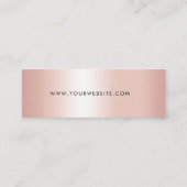 Chic Signature Script Rose Goud Hangtag Mini Visitekaartje (Achterkant)