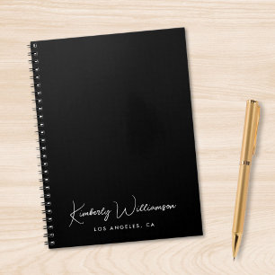 Chic Signature Script Zwart Notitieboek